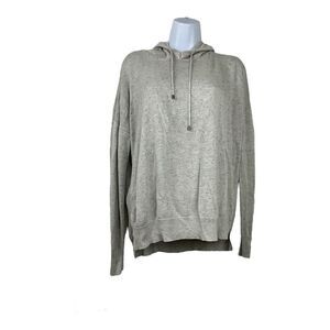 Stitches and Stripes Long Sleeve Gray & Black Hoodie Sz L